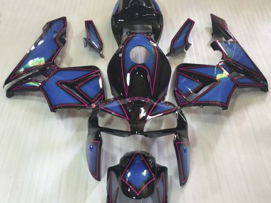 2005-2006 Deep Blue & Pink Outline Honda CBR600RR Motorcycle Fairing UK