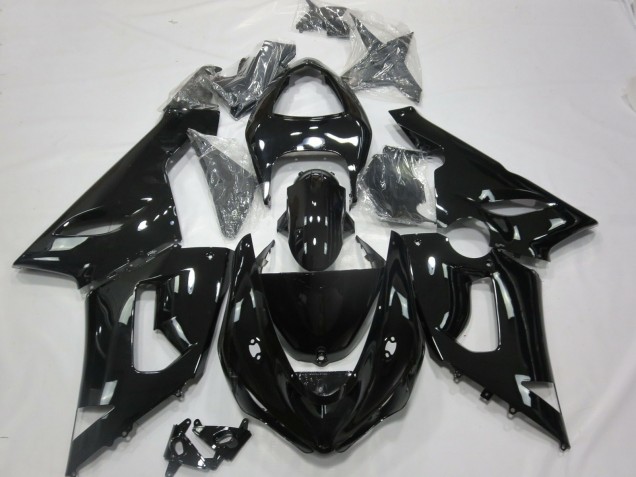 2005-2006 Gloss Black Kawasaki ZX6R Motorcycle Fairing UK 2005-2006 Gloss Black Kawasaki ZX6R Motorcycle Fairing UK