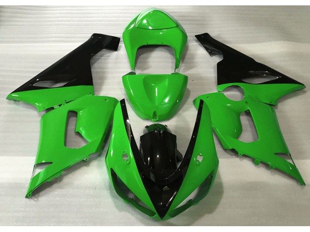 2005-2006 Gloss Green & Black Kawasaki ZX6R Motorcycle Fairing UK 2005-2006 Gloss Green & Black Kawasaki ZX6R Motorcycle Fairing UK