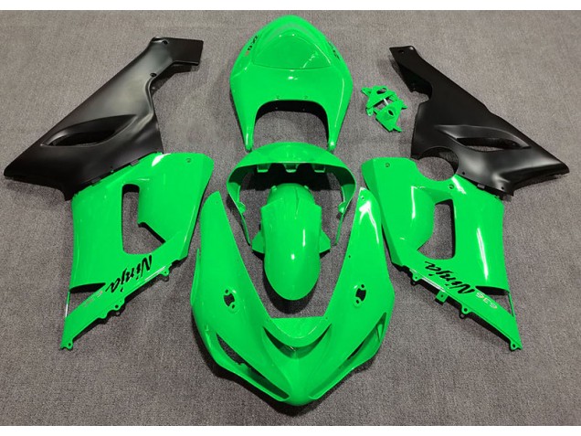2005-2006 Gloss Green Kawasaki ZX6R Motorcycle Fairing UK 2005-2006 Gloss Green Kawasaki ZX6R Motorcycle Fairing UK
