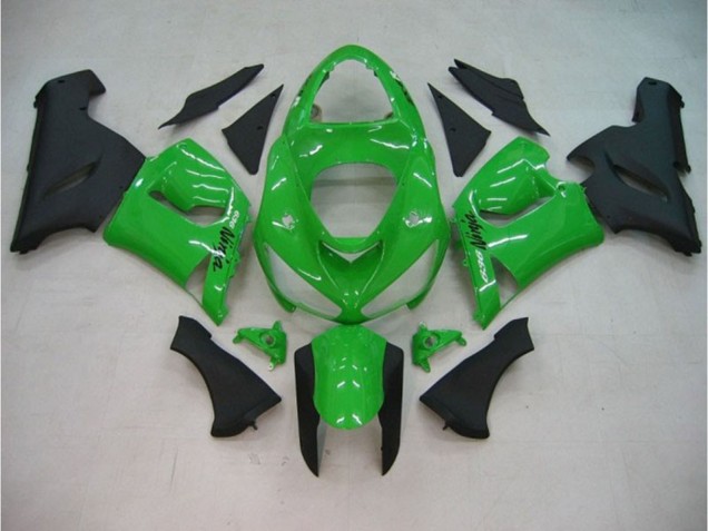 2005-2006 Gloss Green Matte Kawasaki ZX6R Motorcycle Fairing UK 2005-2006 Gloss Green Matte Kawasaki ZX6R Motorcycle Fairing UK