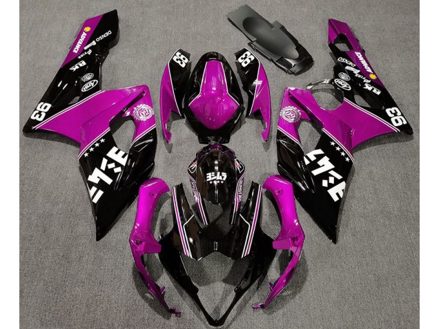 2005-2006 Gloss Pink and Black Custom Suzuki GSXR 1000 Motorcycle Fairing UK 2005-2006 Gloss Pink and Black Custom Suzuki GSXR 1000 Motorcycle Fairing UK