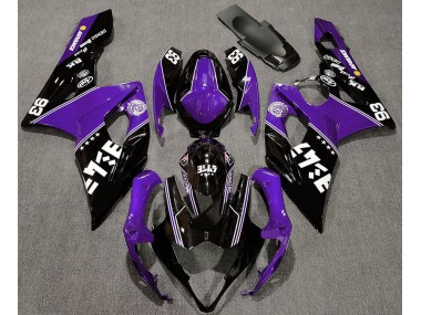 2005-2006 Gloss Purple and Black Custom Suzuki GSXR 1000 Motorcycle Fairing UK