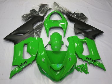 2005-2006 Green Black Kawasaki ZX6R Motorcycle Fairing UK