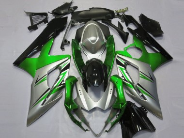 2005-2006 Green Silver and Black Suzuki GSXR 1000 Motorcycle Fairing UK