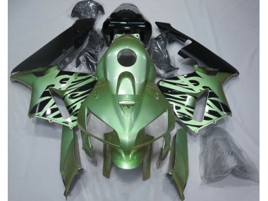 2005-2006 Light Green Flame Honda CBR600RR Motorcycle Fairing UK