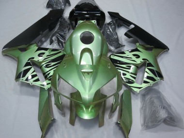 2005-2006 Light Green Flame Honda CBR600RR Motorcycle Fairing UK