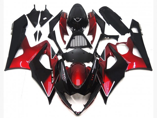 2005-2006 Maroon red and Gloss Black Suzuki GSXR 1000 Motorcycle Fairing UK 2005-2006 Maroon red and Gloss Black Suzuki GSXR 1000 Motorcycle Fairing UK