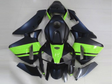 2005-2006 Matte Black & Light Green Honda CBR600RR Motorcycle Fairing UK