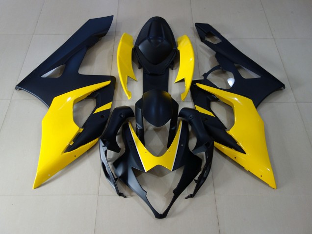 2005-2006 Matte Black & Yellow Suzuki GSXR 1000 Motorcycle Fairing UK 2005-2006 Matte Black & Yellow Suzuki GSXR 1000 Motorcycle Fairing UK