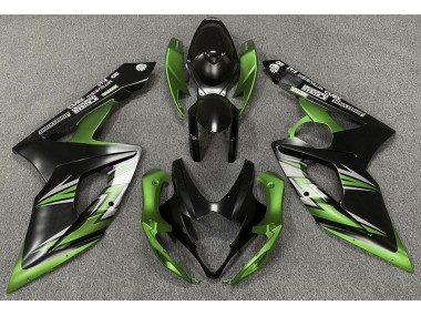 2005-2006 Matte Black and Green Suzuki GSXR 1000 Motorcycle Fairing UK