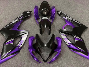 2005-2006 Matte Black and Purple Suzuki GSXR 1000 Motorcycle Fairing UK