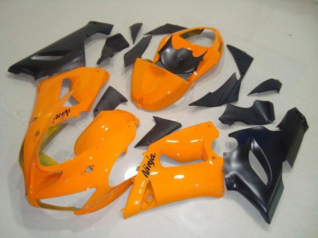 2005-2006 Orange Black Kawasaki ZX6R Motorcycle Fairing UK 2005-2006 Orange Black Kawasaki ZX6R Motorcycle Fairing UK
