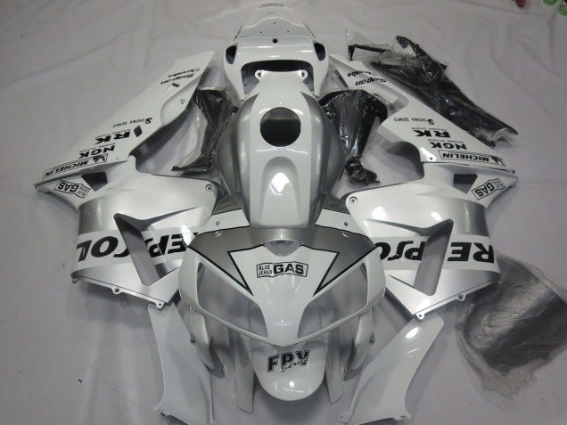 2005-2006 Silver Repsol Honda CBR600RR Motorcycle Fairing UK 2005-2006 Silver Repsol Honda CBR600RR Motorcycle Fairing UK