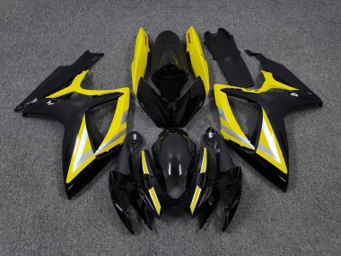 2006-2007 Black and Yellow OEM Style Suzuki GSXR 600-750 Motorcycle Fairing UK