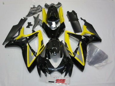 2006-2007 Black and Yellow Oh Ah Suzuki GSXR 600-750 Motorcycle Fairing UK
