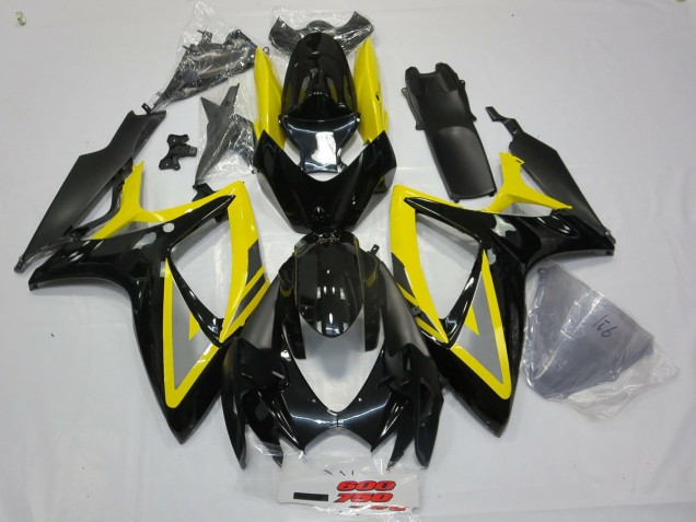 2006-2007 Black and Yellow Oh Ah Suzuki GSXR 600-750 Motorcycle Fairing UK 2006-2007 Black and Yellow Oh Ah Suzuki GSXR 600-750 Motorcycle Fairing UK