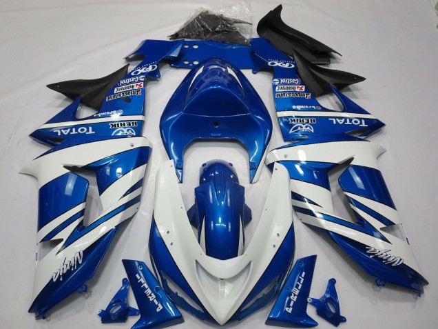 2006-2007 Blue White Ninja Kawasaki ZX10R Motorcycle Fairing UK 2006-2007 Blue White Ninja Kawasaki ZX10R Motorcycle Fairing UK