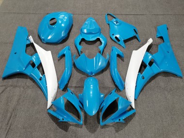 2006-2007 Blue and White with Pearl Yamaha R6 Motorcycle Fairing UK