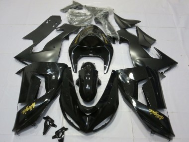 2006-2007 Gloss Black Gold Kawasaki ZX10R Motorcycle Fairing UK