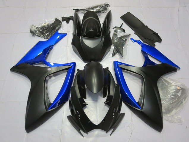 2006-2007 Gloss Blue and Matte Black Suzuki GSXR 600-750 Motorcycle Fairing UK 2006-2007 Gloss Blue and Matte Black Suzuki GSXR 600-750 Motorcycle Fairing UK