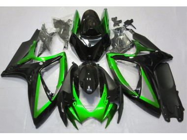 2006-2007 Gloss Green and Black Suzuki GSXR 600-750 Motorcycle Fairing UK
