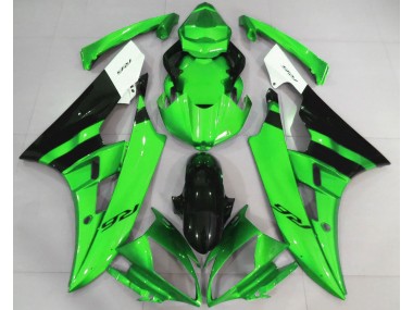 2006-2007 Gloss Green and Black Yamaha R6 Motorcycle Fairing UK