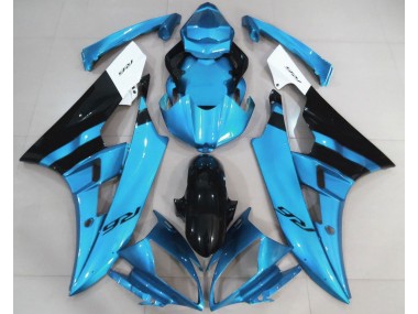 2006-2007 Gloss Light Blue and Black Yamaha R6 Motorcycle Fairing UK