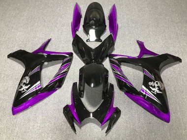 2006-2007 Gloss Purple and Black Design Suzuki GSXR 600-750 Motorcycle Fairing UK