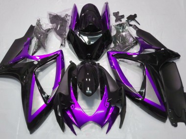 2006-2007 Gloss Purple and Black Suzuki GSXR 600-750 Motorcycle Fairing UK