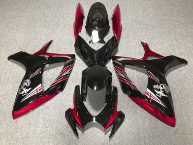 2006-2007 Gloss Red and Black Design Suzuki GSXR 600-750 Motorcycle Fairing UK