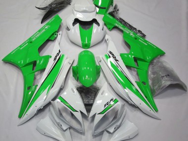 2006-2007 Gloss White and Green Yamaha R6 Motorcycle Fairing UK