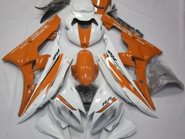 2006-2007 Gloss White and Orange Yamaha R6 Motorcycle Fairing UK