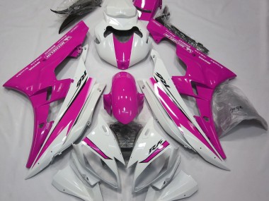 2006-2007 Gloss White and Pink Yamaha R6 Motorcycle Fairing UK