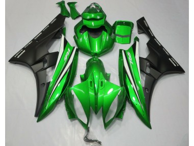 2006-2007 Green Black and White Yamaha R6 Motorcycle Fairing UK