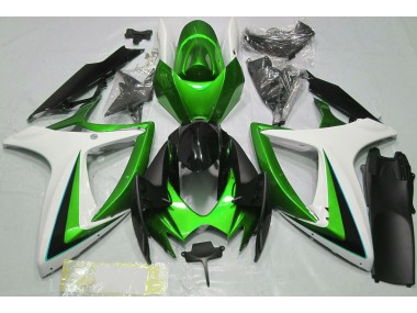 2006-2007 Green & White Suzuki GSXR 600-750 Motorcycle Fairing UK
