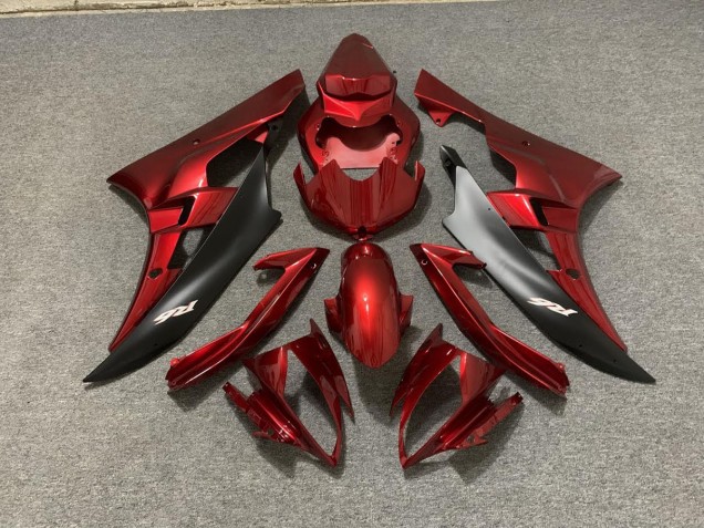 2006-2007 Maroon and Black Yamaha R6 Motorcycle Fairing UK 2006-2007 Maroon and Black Yamaha R6 Motorcycle Fairing UK