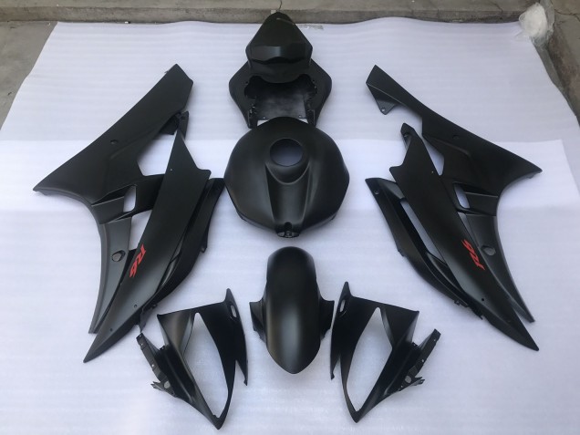 2006-2007 Matte Black Plain Yamaha R6 Motorcycle Fairing UK 2006-2007 Matte Black Plain Yamaha R6 Motorcycle Fairing UK