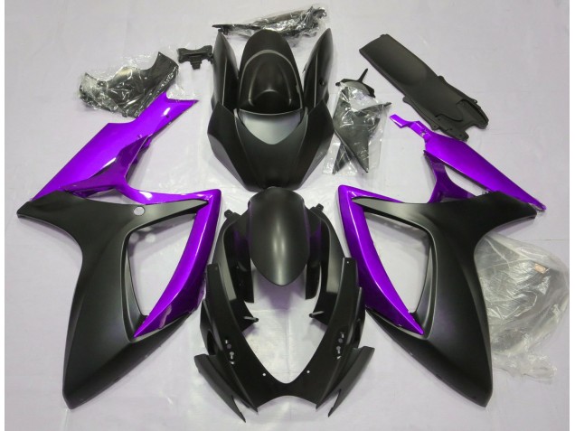 2006-2007 Matte Black & Purple Suzuki GSXR 600-750 Motorcycle Fairing UK 2006-2007 Matte Black & Purple Suzuki GSXR 600-750 Motorcycle Fairing UK