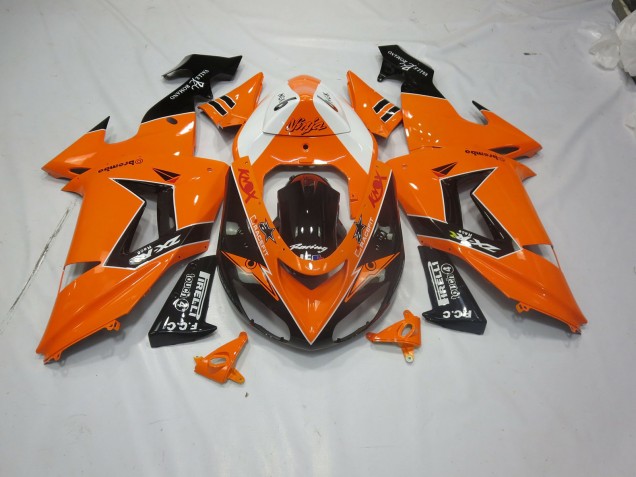 2006-2007 Orange Black Kawasaki ZX10R Motorcycle Fairing UK 2006-2007 Orange Black Kawasaki ZX10R Motorcycle Fairing UK