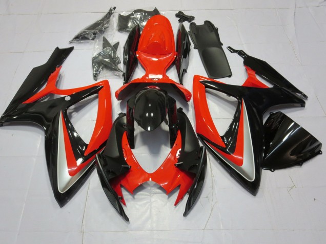 2006-2007 Orange Silver and Black Suzuki GSXR 600-750 Motorcycle Fairing UK 2006-2007 Orange Silver and Black Suzuki GSXR 600-750 Motorcycle Fairing UK