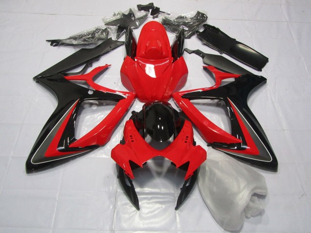 2006-2007 Red Black and Grey Suzuki GSXR 600-750 Motorcycle Fairing UK 2006-2007 Red Black and Grey Suzuki GSXR 600-750 Motorcycle Fairing UK