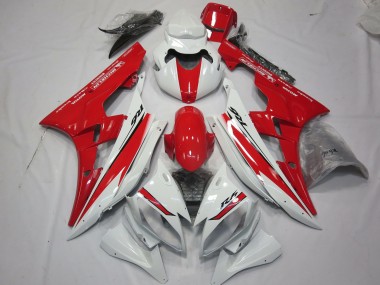 2006-2007 Red White Style Design Yamaha R6 Motorcycle Fairing UK