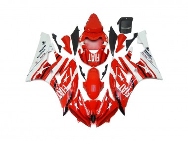 2006-2007 Red and White Star Fiat Yamaha R6 Motorcycle Fairing UK