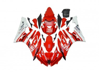 2006-2007 Red and White Star Fiat Yamaha R6 Motorcycle Fairing UK