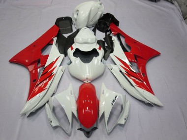 2006-2007 Red and White Yamaha R6 Motorcycle Fairing UK