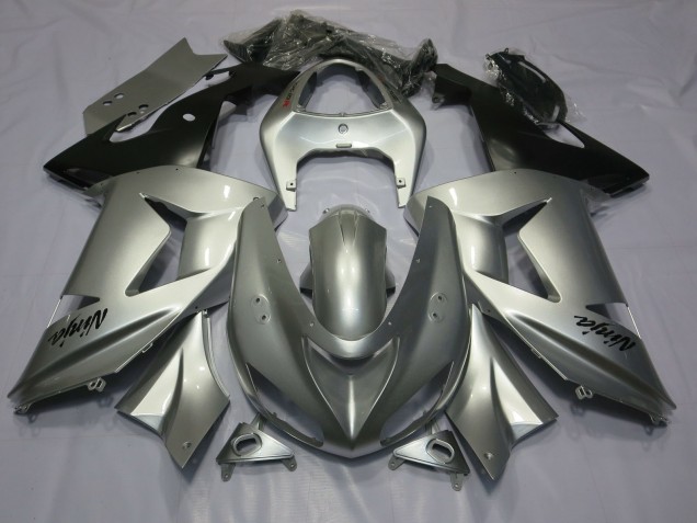 2006-2007 Silver Kawasaki ZX10R Motorcycle Fairing UK 2006-2007 Silver Kawasaki ZX10R Motorcycle Fairing UK