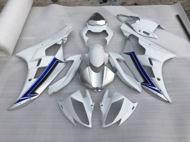 2006-2007 Silver and Blue Yamaha R6 Motorcycle Fairing UK
