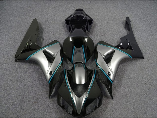 2006-2007 Silver with Blue Pin Stripe Honda CBR1000RR Motorcycle Fairing UK 2006-2007 Silver with Blue Pin Stripe Honda CBR1000RR Motorcycle Fairing UK