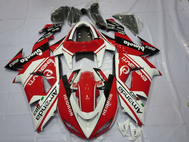 2006-2007 White Red Kawasaki ZX10R Motorcycle Fairing UK 2006-2007 White Red Kawasaki ZX10R Motorcycle Fairing UK